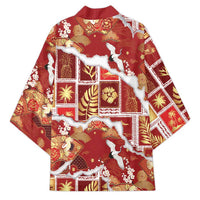 Hawaii Japanese Culture Red Kimono Spring Cranes Aloha Pattern LT01 - Polynesian Pride