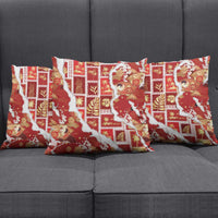 Hawaii Japanese Culture Red Pillow Cover Spring Cranes Aloha Pattern LT01 - Polynesian Pride