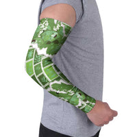 Hawaii Japanese Culture Sage Green Arm Sleeves Spring Cranes Aloha Pattern LT01 - Polynesian Pride