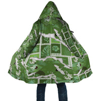Hawaii Japanese Culture Sage Green Cloak Spring Cranes Aloha Pattern