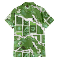 Hawaii Japanese Culture Sage Green Hawaiian Shirt Spring Cranes Aloha Pattern