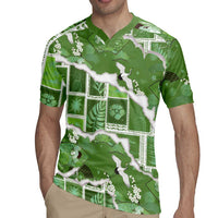 Hawaii Japanese Culture Sage Green Rugby Jersey Spring Cranes Aloha Pattern LT01 - Polynesian Pride