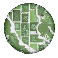 Hawaii Japanese Culture Sage Green Spare Tire Cover Spring Cranes Aloha Pattern LT01 - Polynesian Pride