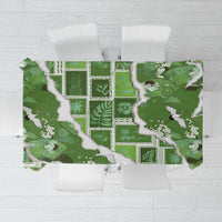 Hawaii Japanese Culture Sage Green Tablecloth Spring Cranes Aloha Pattern LT01 Sage - Polynesian Pride