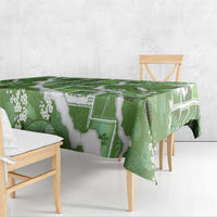 Hawaii Japanese Culture Sage Green Tablecloth Spring Cranes Aloha Pattern LT01 - Polynesian Pride
