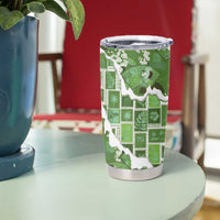Hawaii Japanese Culture Sage Green Tumbler Cup Spring Cranes Aloha Pattern LT01 - Polynesian Pride