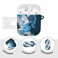 Blue Hibiscus Plumeria Floral AirPods Case - Polynesian Pride