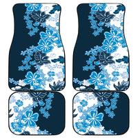 Blue Hibiscus Plumeria Floral Car Mats LT01 - Polynesian Pride