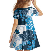 Blue Hibiscus Plumeria Floral Family Matching Mermaid Dress and Hawaiian Shirt - Polynesian Pride