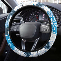 Blue Hibiscus Plumeria Floral Steering Wheel Cover LT01 - Polynesian Pride