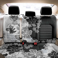 Gray Scale Hibiscus Plumeria Floral Back Car Seat Cover - Polynesian Pride