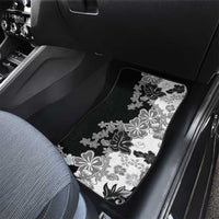 Gray Scale Hibiscus Plumeria Floral Car Mats LT01 - Polynesian Pride