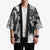 Gray Scale Hibiscus Plumeria Floral Kimono - Polynesian Pride