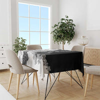 Gray Scale Hibiscus Plumeria Floral Tablecloth LT01 - Polynesian Pride