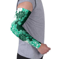 Green Hibiscus Plumeria Floral Arm Sleeves LT01 - Polynesian Pride