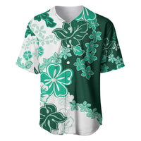 Green Hibiscus Plumeria Floral Baseball Jersey LT01 Green - Polynesian Pride