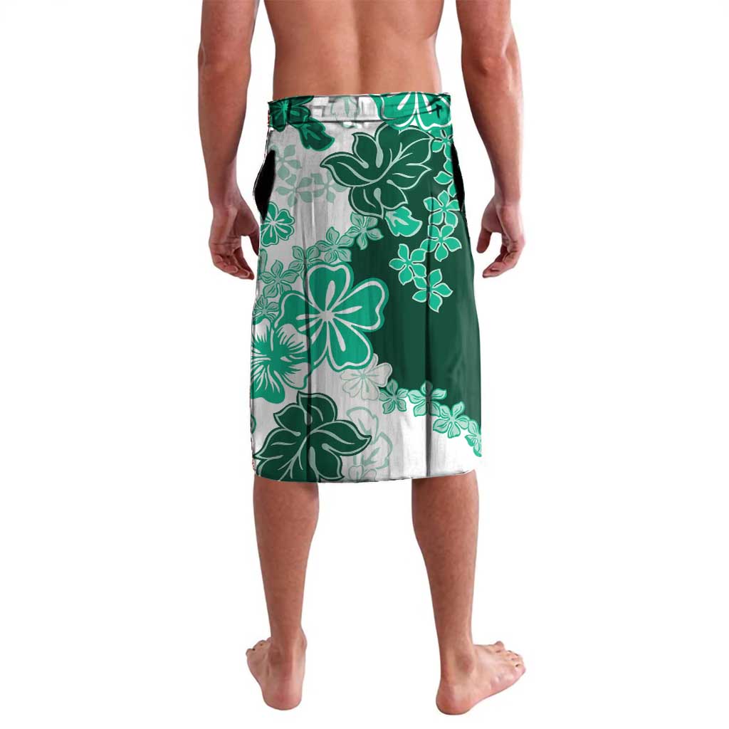 Green Hibiscus Plumeria Floral Lavalava - Polynesian Pride
