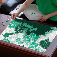 Green Hibiscus Plumeria Floral Puzzle LT01 - Polynesian Pride