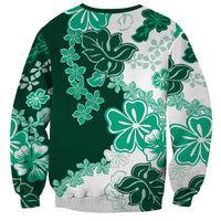 Green Hibiscus Plumeria Floral Sweatshirt LT01 - Polynesian Pride