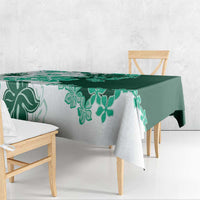 Green Hibiscus Plumeria Floral Tablecloth LT01 - Polynesian Pride