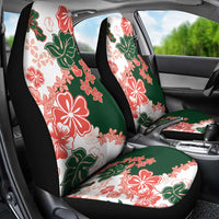 Green Orange Hibiscus Plumeria Floral Car Seat Cover - Polynesian Pride