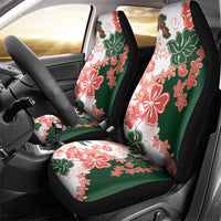 Green Orange Hibiscus Plumeria Floral Car Seat Cover - Polynesian Pride