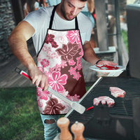 Pink Hibiscus Plumeria Floral Apron - Polynesian Pride