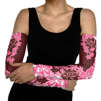 Pink Hibiscus Plumeria Floral Arm Sleeves LT01 - Polynesian Pride