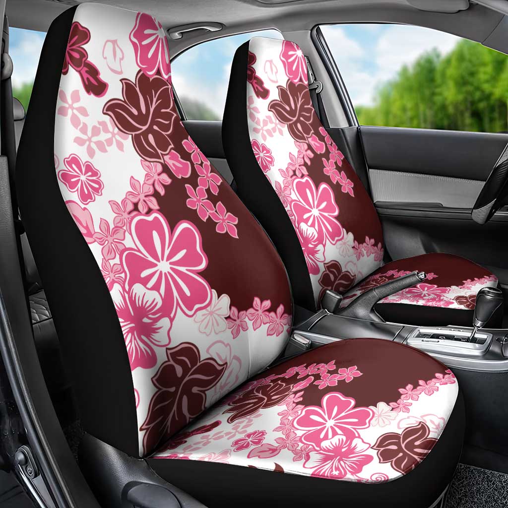 Pink Hibiscus Plumeria Floral Car Seat Cover - Polynesian Pride