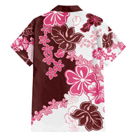 Pink Hibiscus Plumeria Floral Hawaiian Shirt - Polynesian Pride