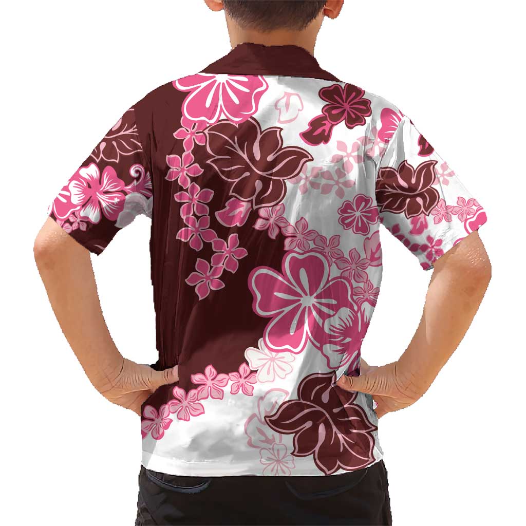 Pink Hibiscus Plumeria Floral Hawaiian Shirt - Polynesian Pride