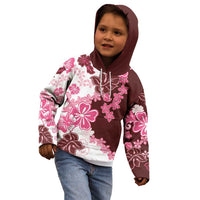 Pink Hibiscus Plumeria Floral Kid Hoodie - Polynesian Pride