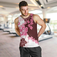 Pink Hibiscus Plumeria Floral Men Tank Top LT01 Pink - Polynesian Pride
