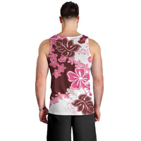 Pink Hibiscus Plumeria Floral Men Tank Top LT01 - Polynesian Pride