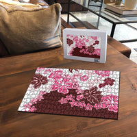 Pink Hibiscus Plumeria Floral Puzzle LT01 - Polynesian Pride