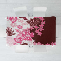 Pink Hibiscus Plumeria Floral Tablecloth LT01 Pink - Polynesian Pride