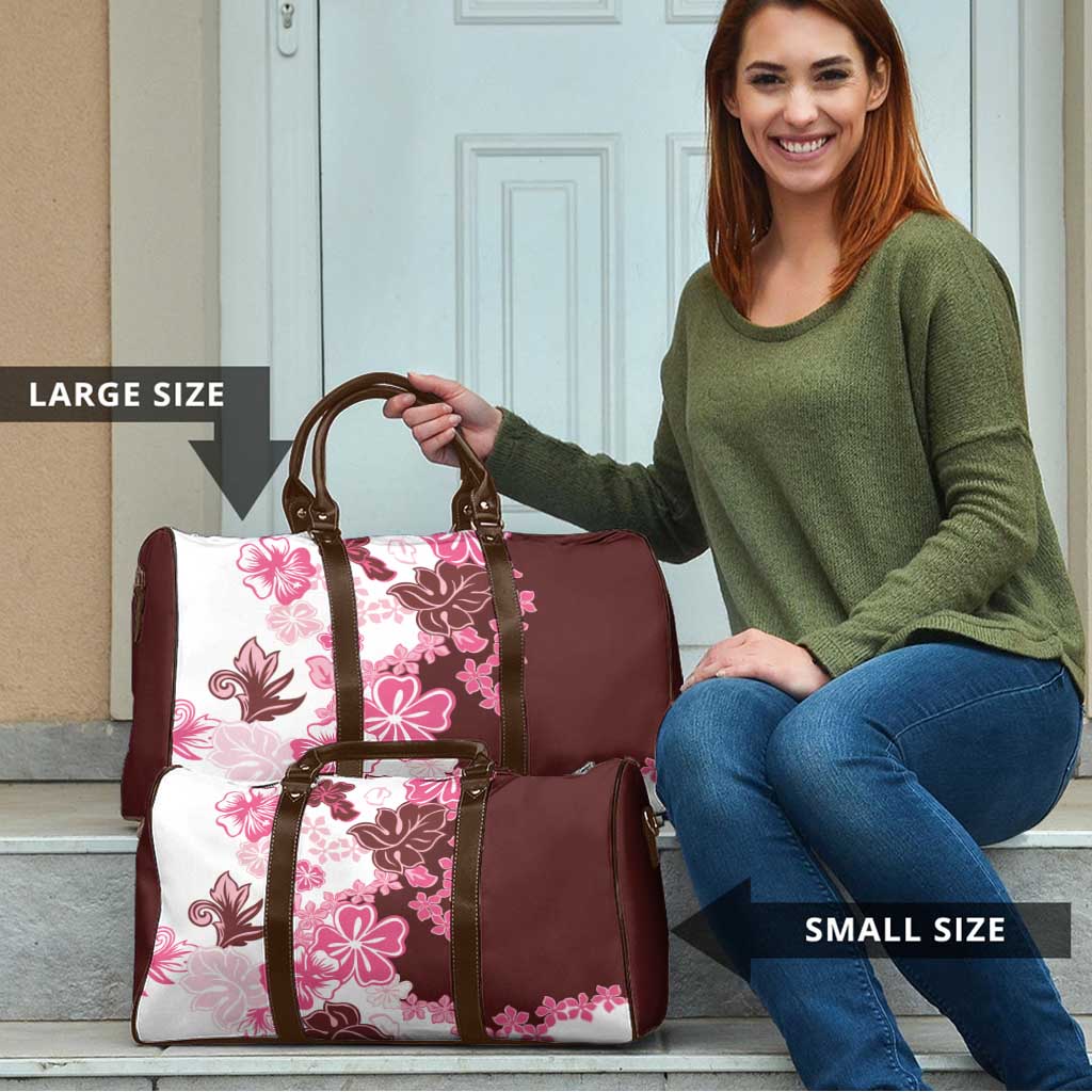Pink Hibiscus Plumeria Floral Travel Bag - Polynesian Pride