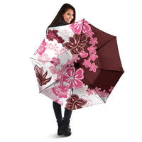 Pink Hibiscus Plumeria Floral Umbrella - Polynesian Pride