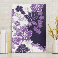 Purple Hibiscus Plumeria Floral Canvas Wall Art LT01 Without Frame Purple - Polynesian Pride