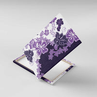 Purple Hibiscus Plumeria Floral Canvas Wall Art LT01 With Frame Purple - Polynesian Pride