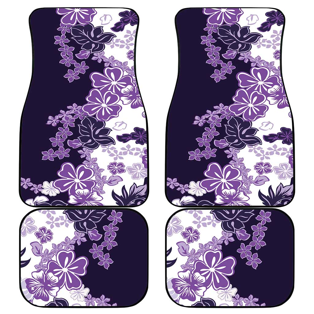 Purple Hibiscus Plumeria Floral Car Mats LT01 - Polynesian Pride