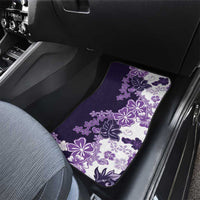 Purple Hibiscus Plumeria Floral Car Mats LT01 - Polynesian Pride