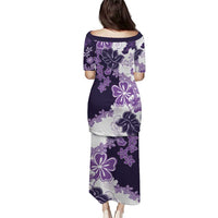 Purple Hibiscus Plumeria Floral Puletasi - Polynesian Pride