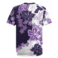Purple Hibiscus Plumeria Floral Rugby Jersey LT01 - Polynesian Pride