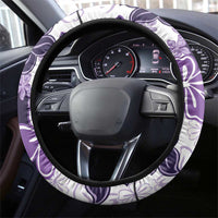 Purple Hibiscus Plumeria Floral Steering Wheel Cover LT01 - Polynesian Pride