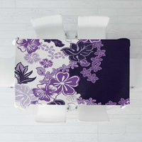 Purple Hibiscus Plumeria Floral Tablecloth LT01 Purple - Polynesian Pride
