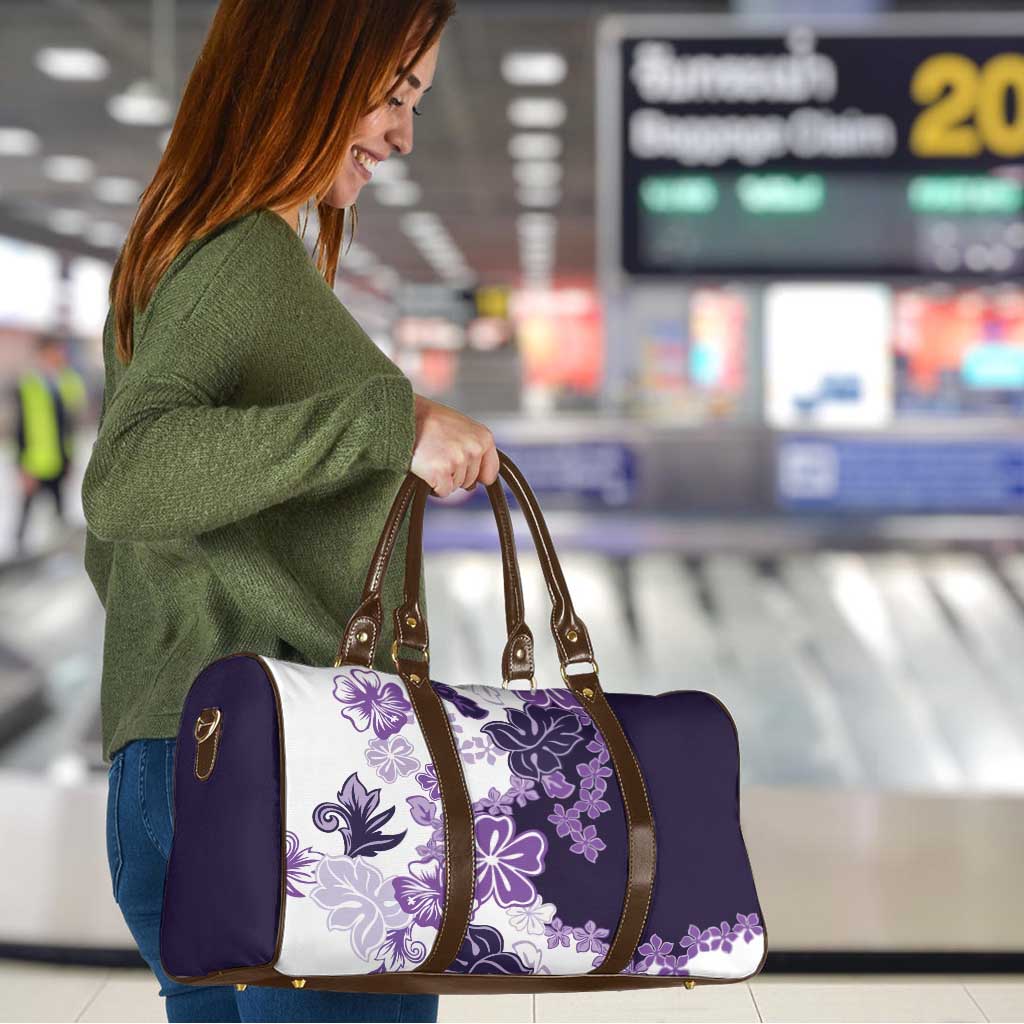 Purple Hibiscus Plumeria Floral Travel Bag - Polynesian Pride
