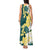 Yelow Teal Hibiscus Plumeria Floral Tank Maxi Dress - Polynesian Pride