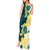 Yelow Teal Hibiscus Plumeria Floral Tank Maxi Dress - Polynesian Pride