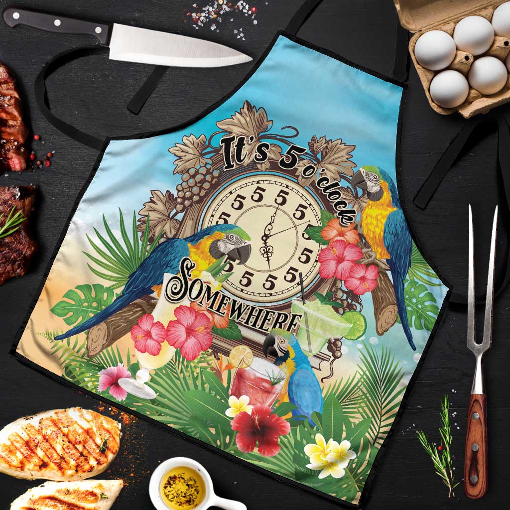 It's 5 o'clock Somewhere Apron Hawaiian Tropical Parrots - Polynesian Pride